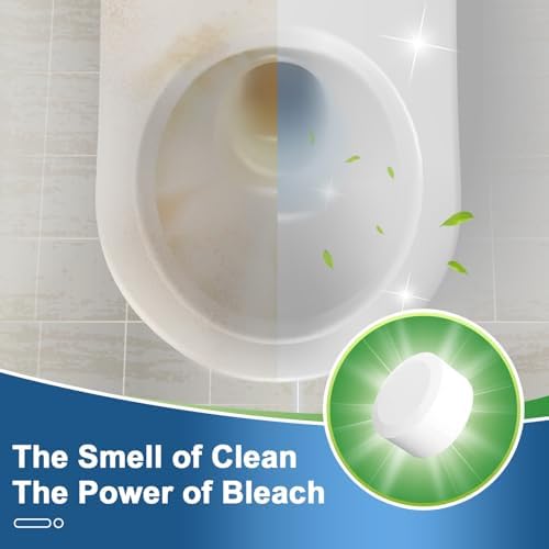 Msvvko Toilet Bowl Cleaners, Bleach Tablets 100 PACK, Automatic Cleaner for Tank, Effectively Eliminate Limescale, Stains & Odor, Continuous Cleaning for Bathroom & Toilet