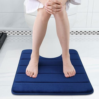 Buganda Memory Foam U-Shaped Toilet Rugs 24 x 20, Absorbent Bathroom mat