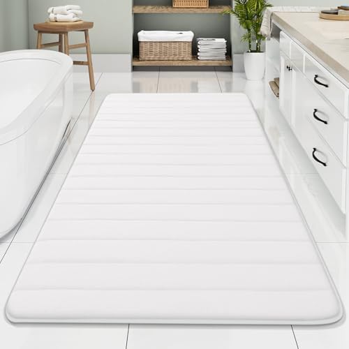 Buganda Memory Foam Bath Mat 70 x 34, Ultra Soft Absorbent Bathroom Rugs