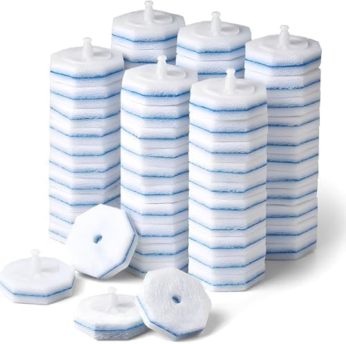 60 Pack Wand Refills Compatible with Clorox Toilet Brushes, Instant Foam Cleaning, Secure Lock No Slipping, Odor Neutralizing, Easy Snap-On Design