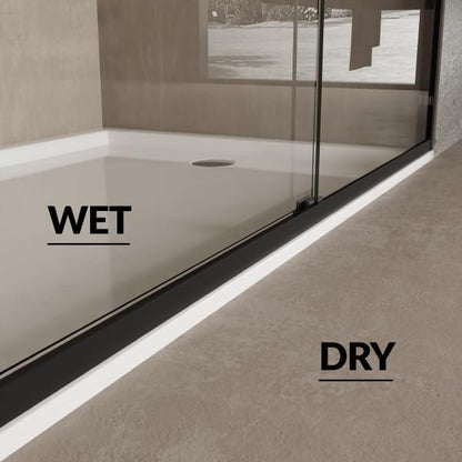Shower Door, Frameless Shower Door 44-48" W x 72" H, Double Sliding Glass with 1/4'' (6mm) Clear Tempered Glass for Bathroom
