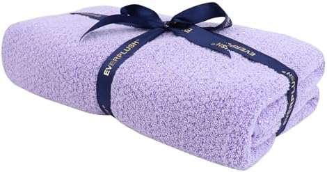Everplush Diamond Collection Oversized Bath Towel – 1 Pieces, Super Soft & Highly Absorbent, Quick-Drying, Extra Large & Thick. Perfect for Bathroom, Pool, Swimming Use (Lavender, 30" x 56" 1PK)