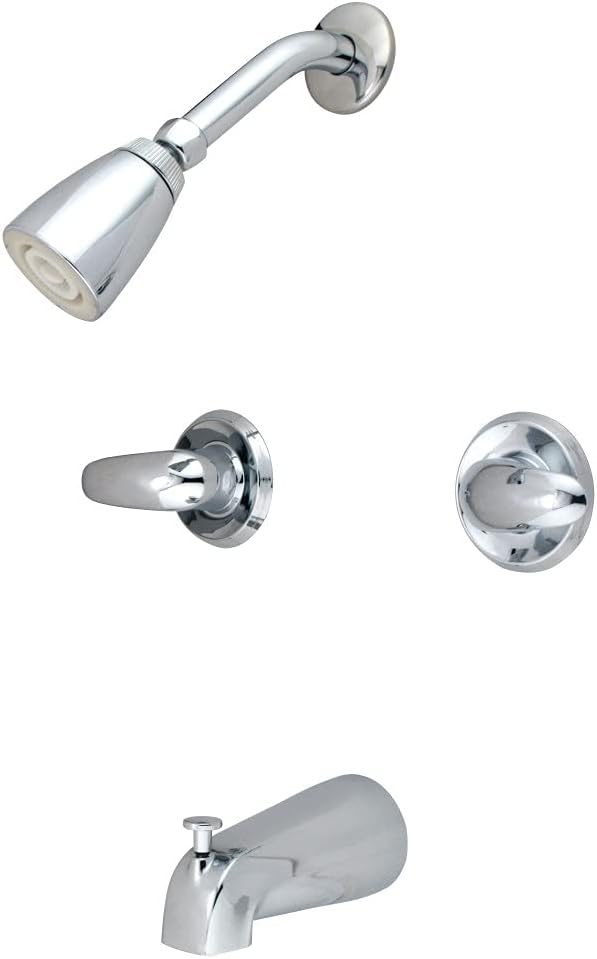 Kingston Brass KB241LL Legacy Tub and Shower Faucet, Polished Chrome,5-Inch Spout Reach