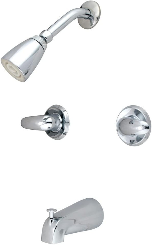 Kingston Brass KB241LL Legacy Tub and Shower Faucet, Polished Chrome,5-Inch Spout Reach