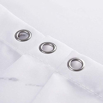 Marble Bathroom Shower Curtain,Grey and White Fabric Shower Curtain with Hooks,Unique 3D Printing,Decorative Bathroom Accessories,Water Proof,Reinforced Metal Grommets,Stall 54x78 Inches