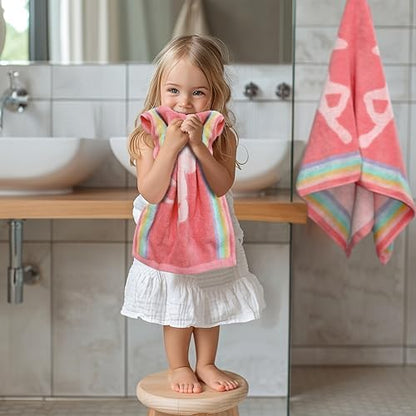 ORIGINAL KIDS 6 Piece Towel Set - 100% Cotton Jacquard Bathroom Towel Set