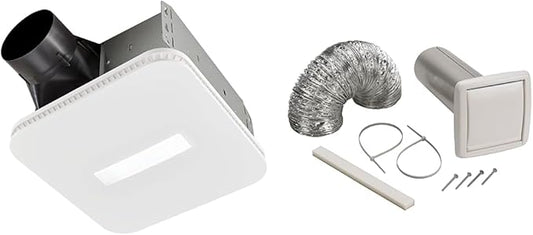 Broan-NuTone AE110LK Ventilation Fan & Available NuTone WVK2A Flexible Wall Ducting Kit for Ventilation Fans, 4-Inch