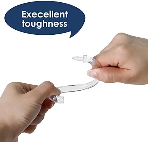 Clear Plastic Shower Curtain Rings, 12 PCS Circular Plastic Shower Curtain Hooks for Bathroom Shower Curtain Rod, Clear Shower Hooks for Shower Curtain, O Shaped Shower Rings for Curtain