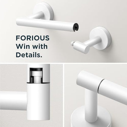 FORIOUS Toilet Paper Holder and Towel Ring Set, Bathroom Accessories Set