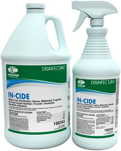 In-Cide Hospital Grade EPA Registered Disinfectant, 1 Gal + 32 oz