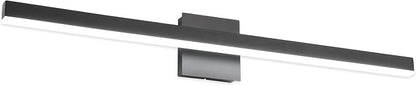 Joossnwell 35.4 inch Black Vanity Light Fixtures Industrial Bathroom Lighting Aluminum LED Sconce Lights for Over Mirror 22W 6000K