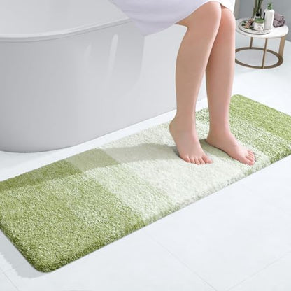 OLANLY Bathroom Runner Rug 47x17, Extra Soft Absorbent Microfiber Bath Rugs