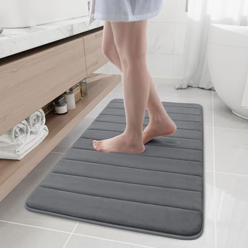 Buganda Memory Foam Bath Mat 44 x 24, Ultra Soft Absorbent Bathroom Rugs