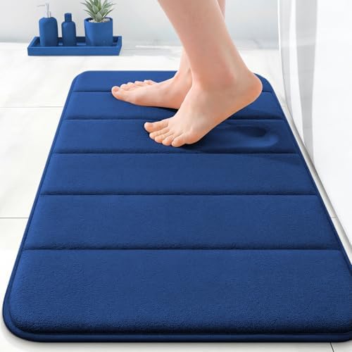 OLANLY Memory Foam Bath Mat 24x16, Super Soft and Absorbent Bathroom Rugs