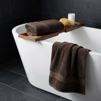 COZYART Luxury Bath Towel Set 6 Pcs, Brown 100% Turkish Cotton 650 GSM