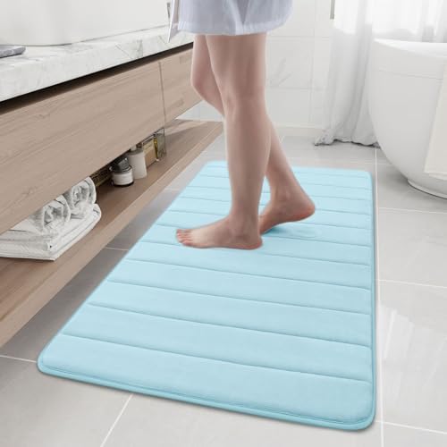 Buganda Memory Foam Bath Mat 47 x 24, Ultra Soft Absorbent Bathroom Rugs