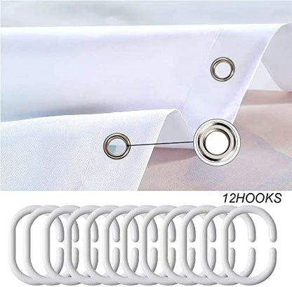 Miyotaa Octopus Kraken Shower Curtain Set 60Wx71H Inches Nautical Ocean Tentacles Sea Creatures Mythical Black White Polyester Waterproof Bathroom Curtain with 12 Hooks