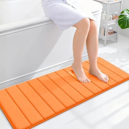 OLANLY Memory Foam Long Bathroom Rugs Runner 47x17, Super Soft Absorbent