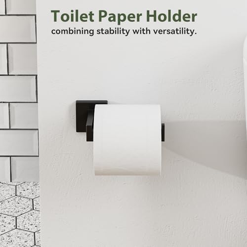 10-Pieces Matte Black Bathroom Accessories, 24 Inch Bathroom Hardware Set