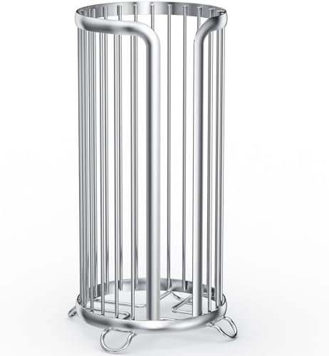 Toilet Paper Holder Stand, Freestanding Toilet Paper Storage,2 Pack,Silver