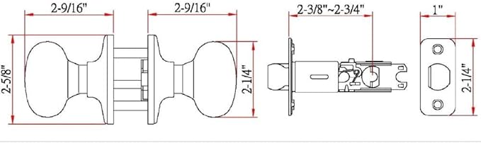 Design House 753301 Cambridge 2-Way Adjustable Passage Door Knob, Satin Nickel