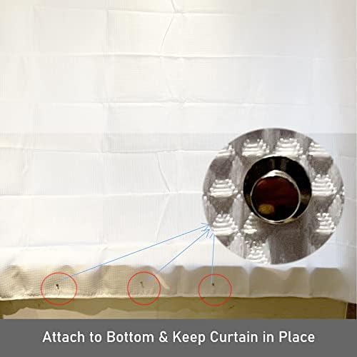 Shower Curtain Side Magnets to Keep Curtain Closed to the Wall