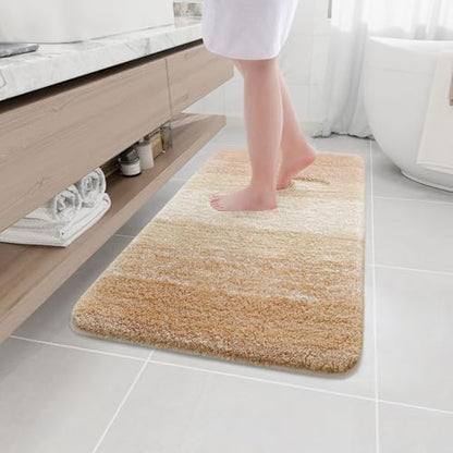 Arotive Microfiber Bathroom Rugs, Shaggy Soft Absorbent Bath Rug, 40x24