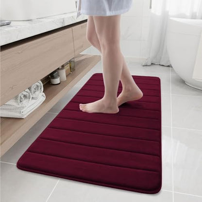 Buganda Memory Foam Bath Mat 47 x 20, Ultra Soft Absorbent Bathroom Rugs