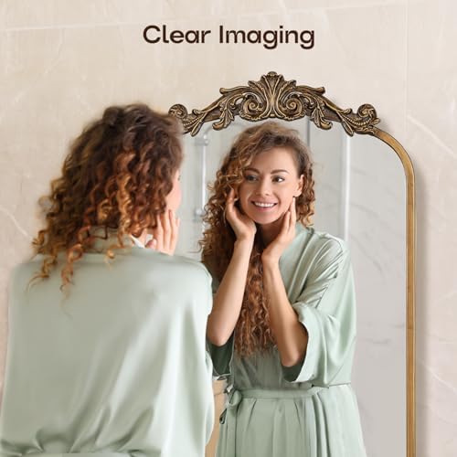 USHOWER Vintage Gold Mirror 24x36 Inch, Antique Baroque Bathroom Mirror