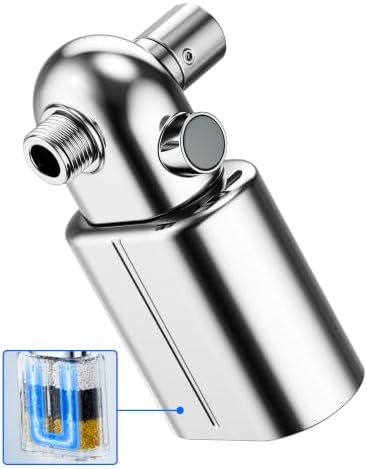 Veken Shower Filter, Chlorine, Lead & Odor Reduction, One-Press Cartridge