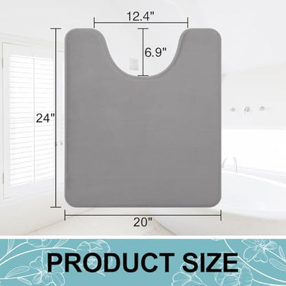 Smiry Memory Foam Toilet Rugs 24x20, Extra Soft Absorbent Bathroom Rugs