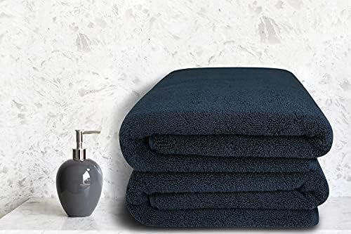BIOLINEN Black Bath Towels 30x60, 100% Cotton Large Bath Sheet, Soft Absorbent Quick Dry Oversized Towels for Bathroom Gym Spa Hotel Pool