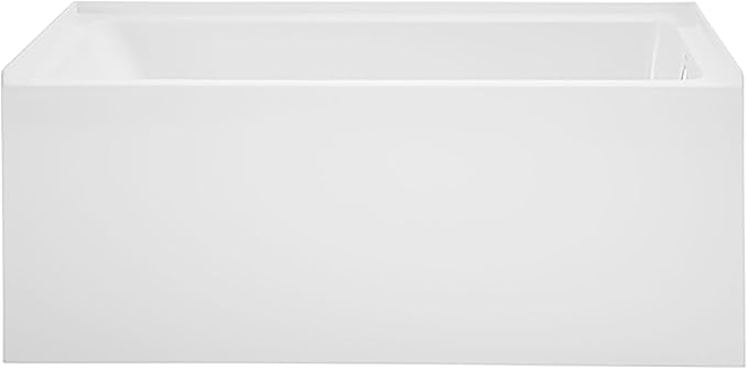Voltaire 54 x 30 Skirted Right Drain Soaking Alcove Bathtub in Glossy White