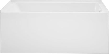 Voltaire 54 x 30 Skirted Right Drain Soaking Alcove Bathtub in Glossy White