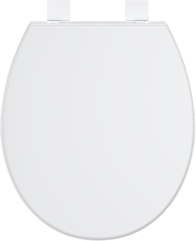 Toilet Seat Cover, Round Toilet Seat with Quick-Release Design, Easy to Remove and Clean, Smooth PP Material, Ideal for Daily Bathroom Needs,White