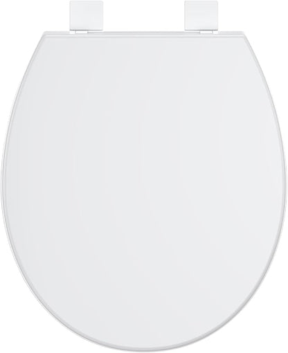Toilet Seat Cover, Round Toilet Seat with Quick-Release Design, Easy to Remove and Clean, Smooth PP Material, Ideal for Daily Bathroom Needs,White