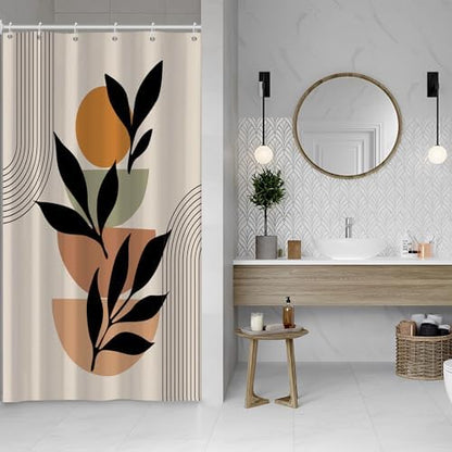 Boho Beige Shower Curtain for Bathroom 54x72 Inch