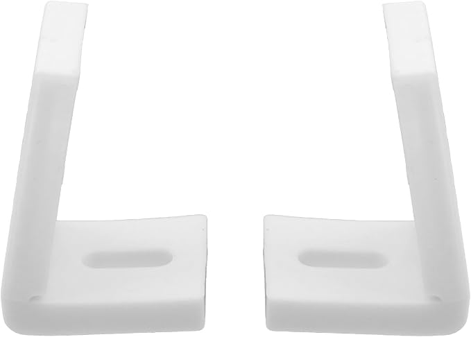 2 Set Toilet Seat Bolts, Large Size | Plastic L-Shaped Mounting Bracket with Screws, Toilet Seat Screws, Bathroom Replacement Parts Accessories