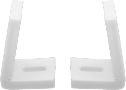2 Set Toilet Seat Bolts, Large Size | Plastic L-Shaped Mounting Bracket with Screws, Toilet Seat Screws, Bathroom Replacement Parts Accessories