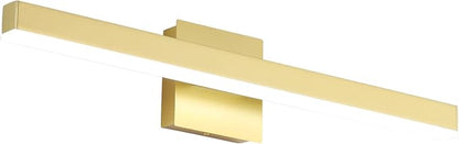 Aipsun Gold Bathroom Light Fixtures Modern LED Vanity Lights Over Mirror 24inch Vanity Lighting Adjustable Gold Wall Light for Bathroom （Cold White 6000K）