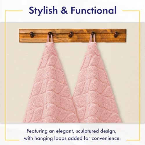 Alusa Home Ultra Soft & Stylish 700 GSM Luxury Bath Sheets | Pack of 2 | Extra Large 35x70 Inches | 100% Zero-Twist, Long-Staple Cotton | Remarkably Absorbent (Blush Pink)