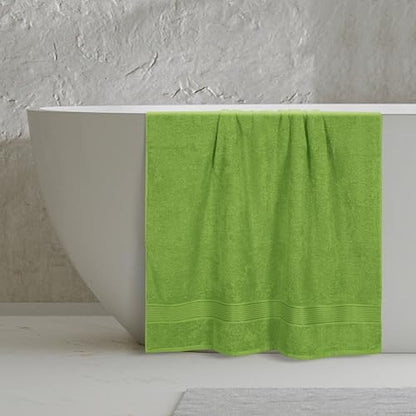 Belizzi Home Cotton 2 Pack Oversized Bath Sheet 35x70, Large Bath Sheet, Ultra Soft, Absorbent, Compact, Eco-Friendly, Recyclable, Quick Drying and Lightweight Towel - Kiwi Green