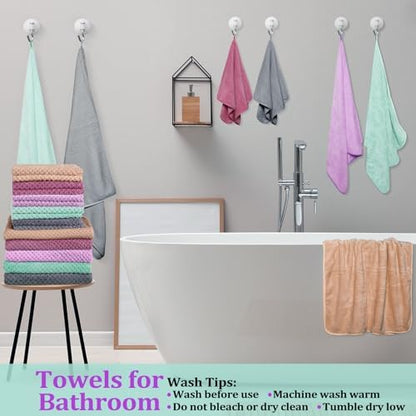 Mixweer 20 Pcs Bath Towel and Washcloths Set for Bathroom, Rich Color