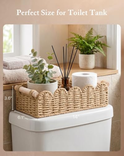 Toilet Paper Storage Basket for Toilet Tank, Bathroom Organizer