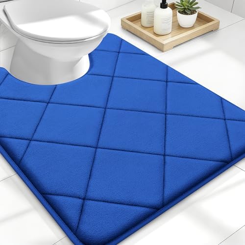 OLANLY Memory Foam Toilet Rugs U-Shaped 24x20, Ultra Soft and Absorbent