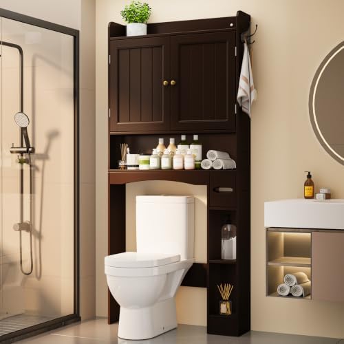 Ahomly Over The Toilet Storage Cabinet, 32.3" W, Grey