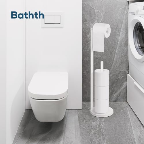 Toilet Paper Holder Stand, White Toilet Paper Holder Free Standing