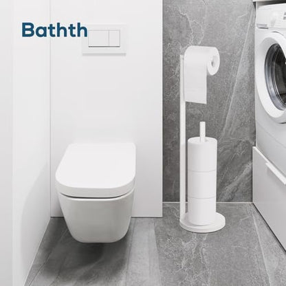 Toilet Paper Holder Stand, White Toilet Paper Holder Free Standing