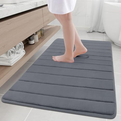 Buganda Memory Foam Bath Mat 47 x 32, Ultra Soft Absorbent Bathroom Rugs