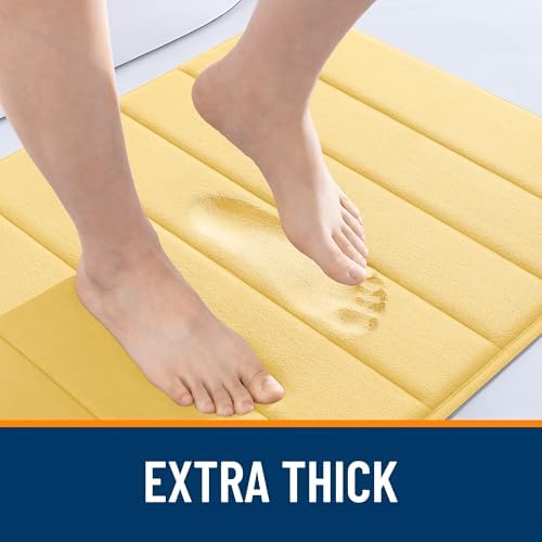 OLANLY Memory Foam Long Bathroom Rugs Runner 47x17, Super Soft Absorbent